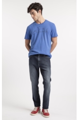 Calça Jeans First Blue Skinny Lav.Escuro C/ Used