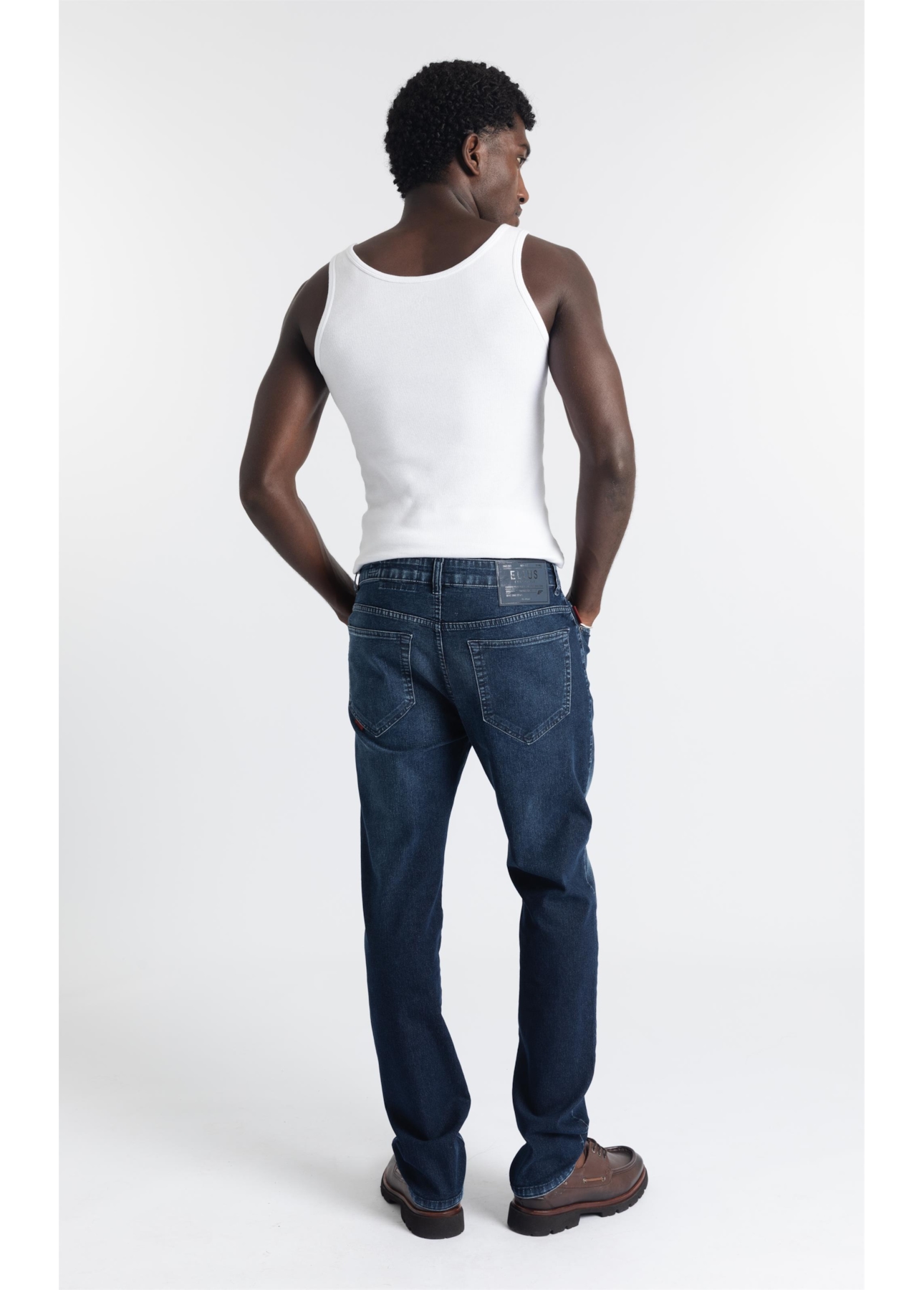 Calça Jeans First Blue Slim Lav.Escuro C/ Used