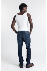 Calça Jeans First Blue Slim Lav.Escuro C/ Used
