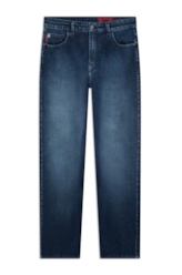 Calça Jeans First Blue Slim Lav.Escuro C/ Used