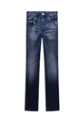 Calça Jeans H.Comfort Glow (H.Gisele) Long Leg e Asa Lav.Escuro C/Tank+peq.Pui
