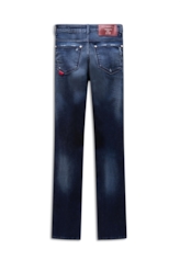 Calça Jeans H.Comfort Glow (H.Gisele) Long Leg e Asa Lav.Escuro C/Tank+peq.Pui