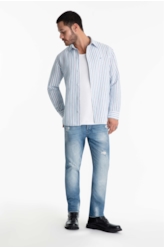 Calça Jeans Heaven Blue Rock Pala 1484 Lav.Claro C/ Used
