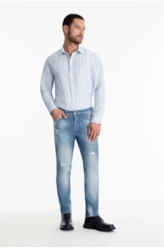 Calça Jeans Heaven Blue Rock Pala 1484 Lav.Claro C/ Used