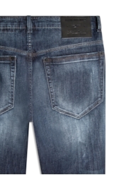Calça Jeans High Comfort Classic 1688- Lav.Esc. C/Cerzidos