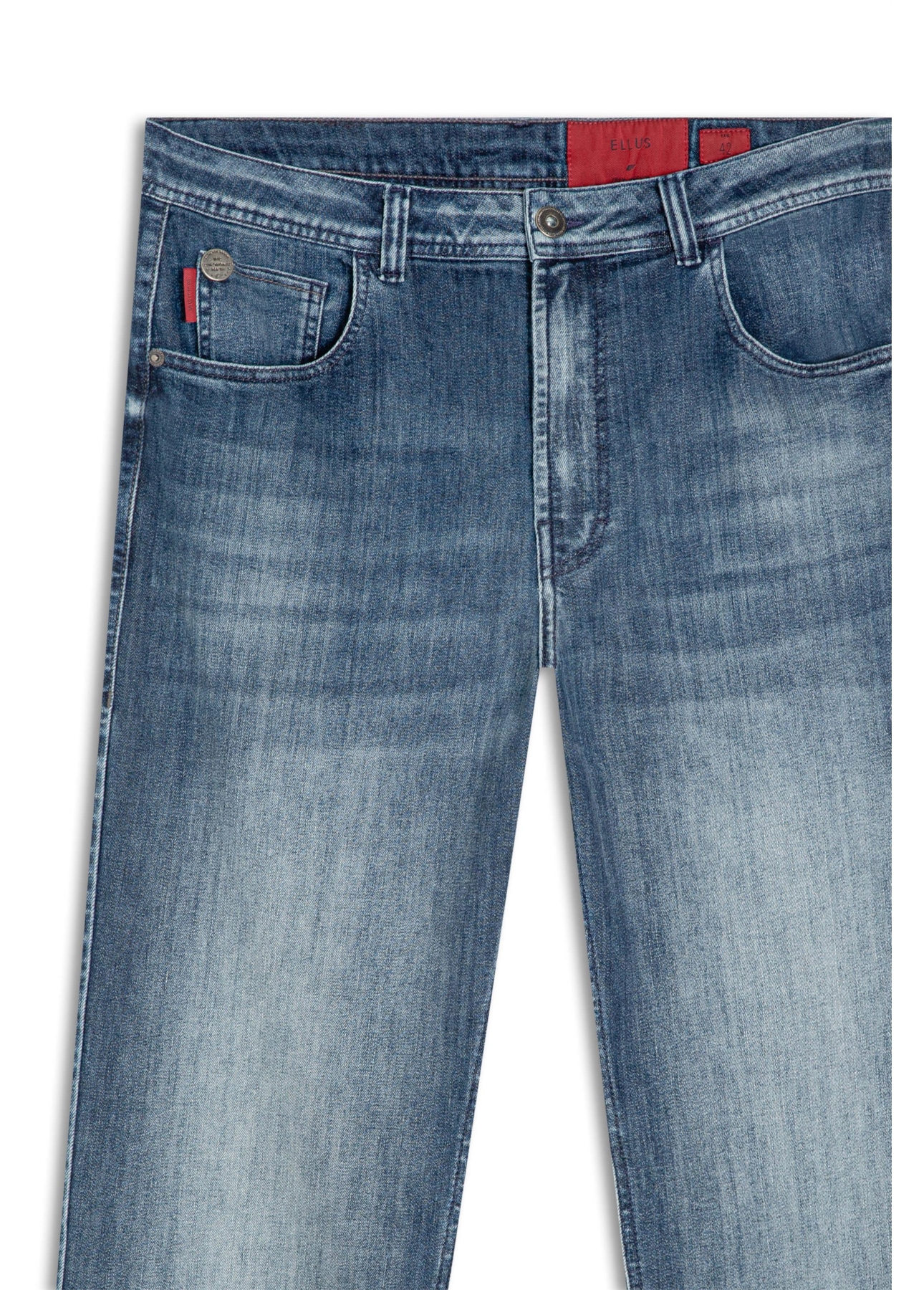 Calça Jeans High Comfort Dark Indigo Lav. Escuro C/ Used