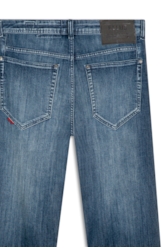 Calça Jeans High Comfort Dark Indigo Lav. Escuro C/ Used