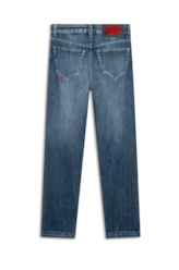 Calça Jeans High Comfort Dark Indigo Rihanna Lav. Escuro C/ Used