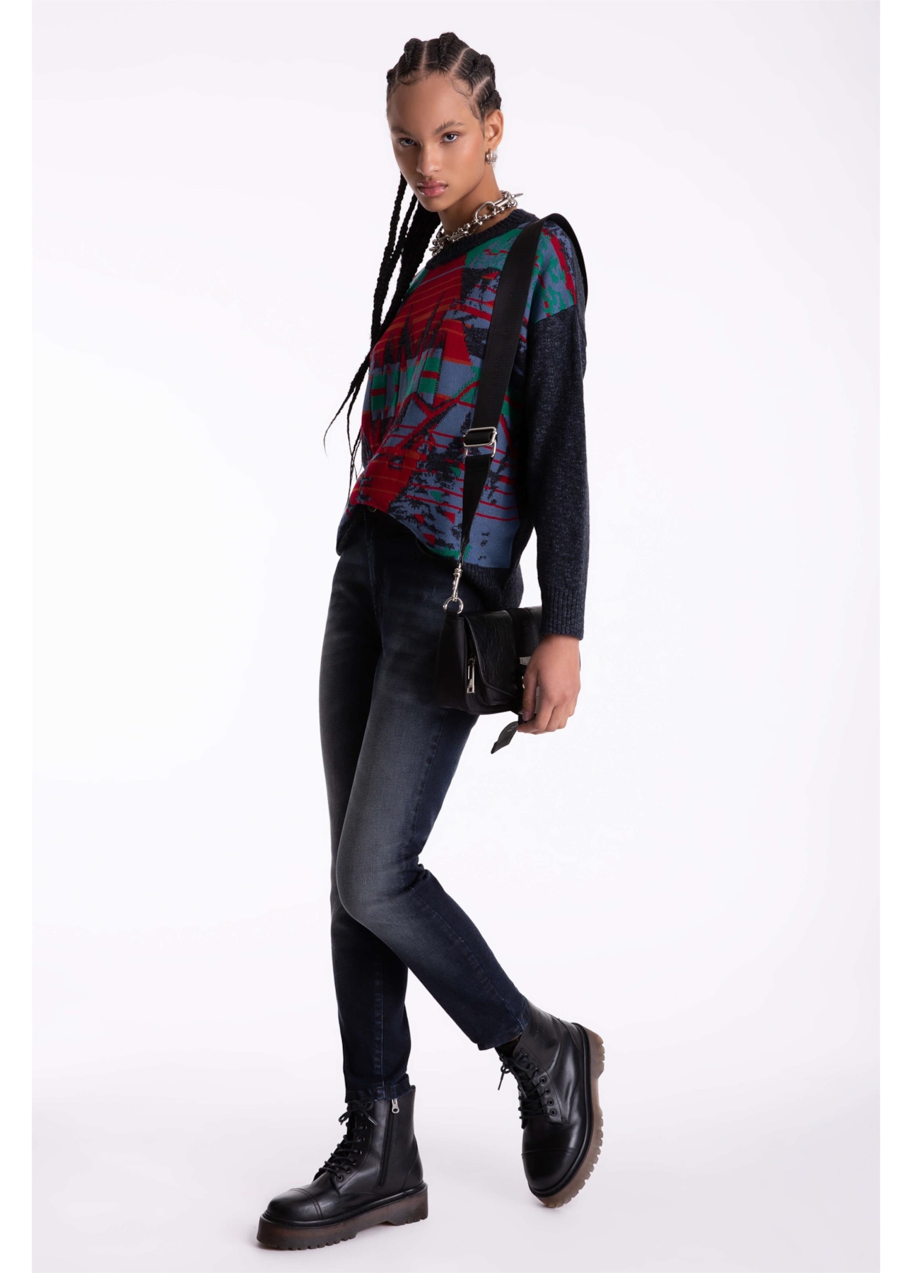 Calça Jeans High Comfort Dark Indigo Skinny 1763-Lav.Escuro C/3d