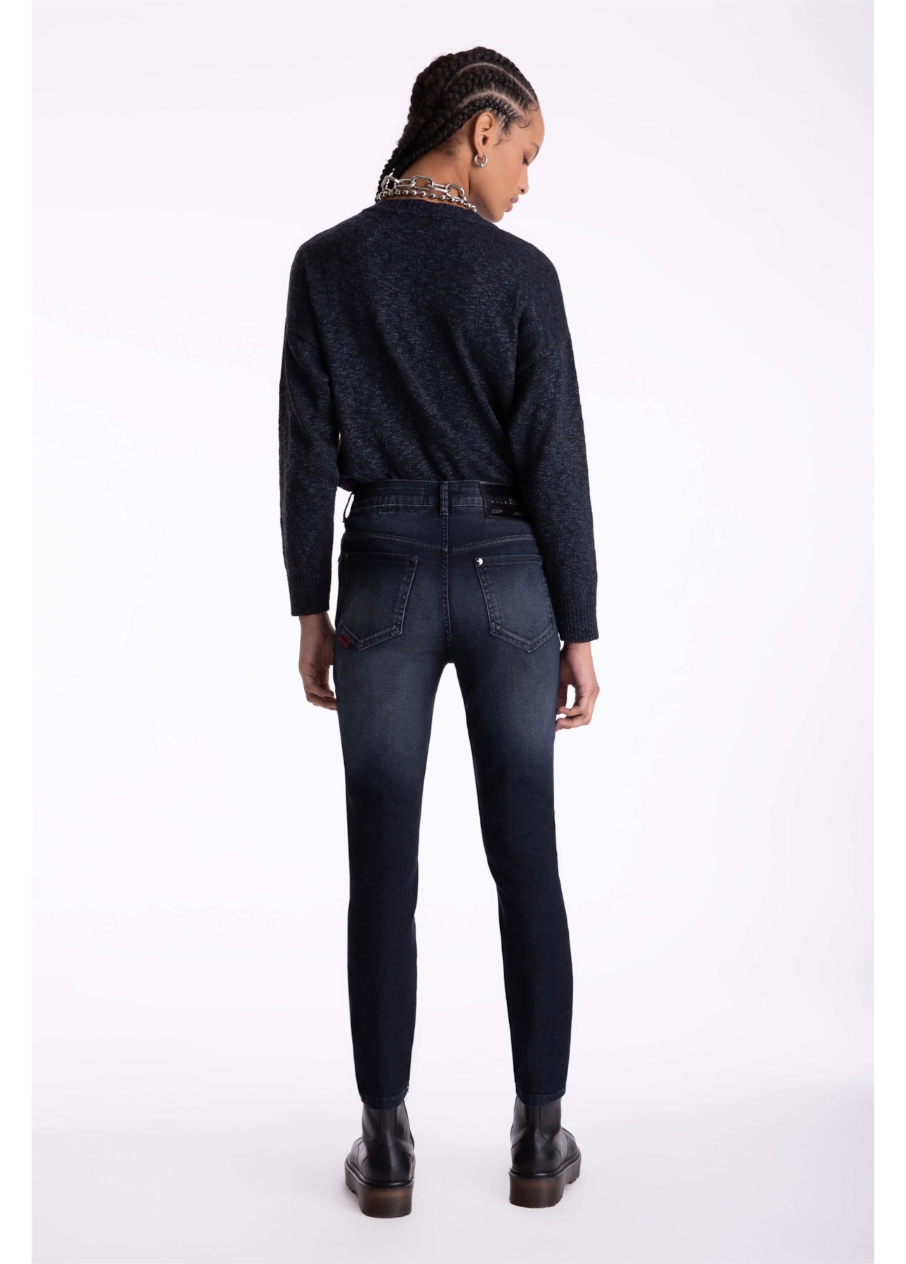 Calça Jeans High Comfort Dark Indigo Skinny 1763-Lav.Escuro C/3d