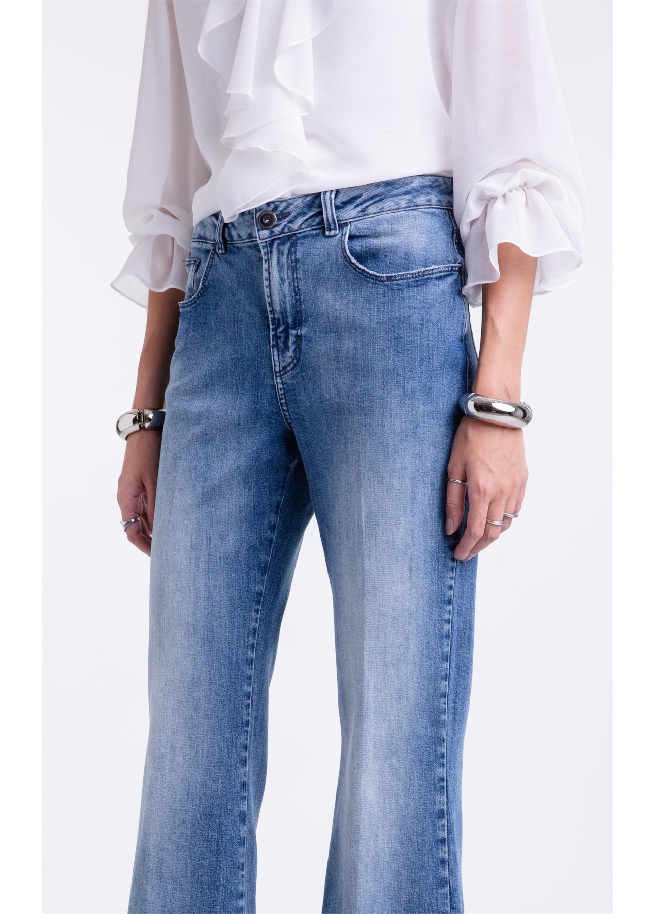 Calça Jeans High Comfort Lav.Claro C/Used