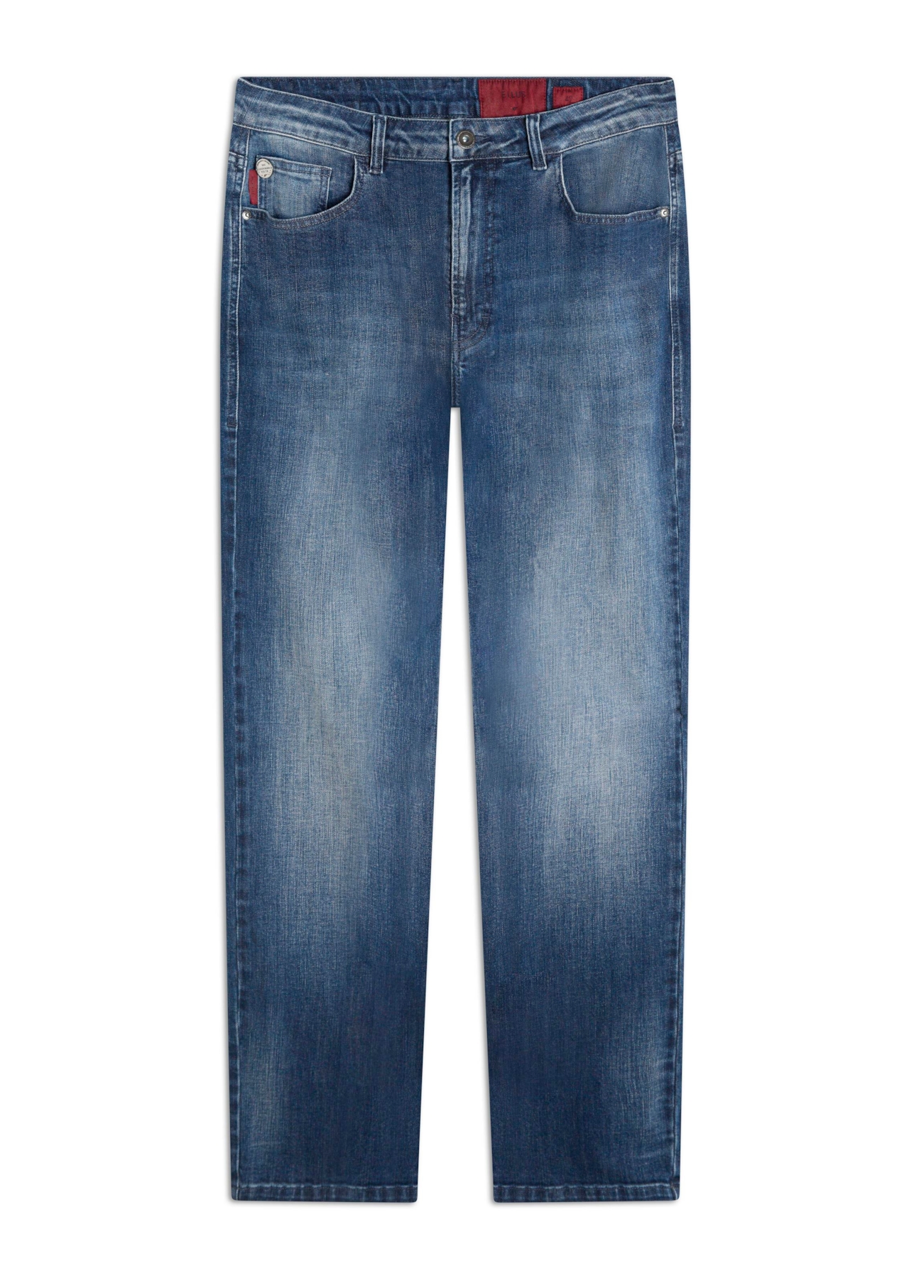 Calça Jeans High Comfort Slim Lav. Médio C/ Matiz
