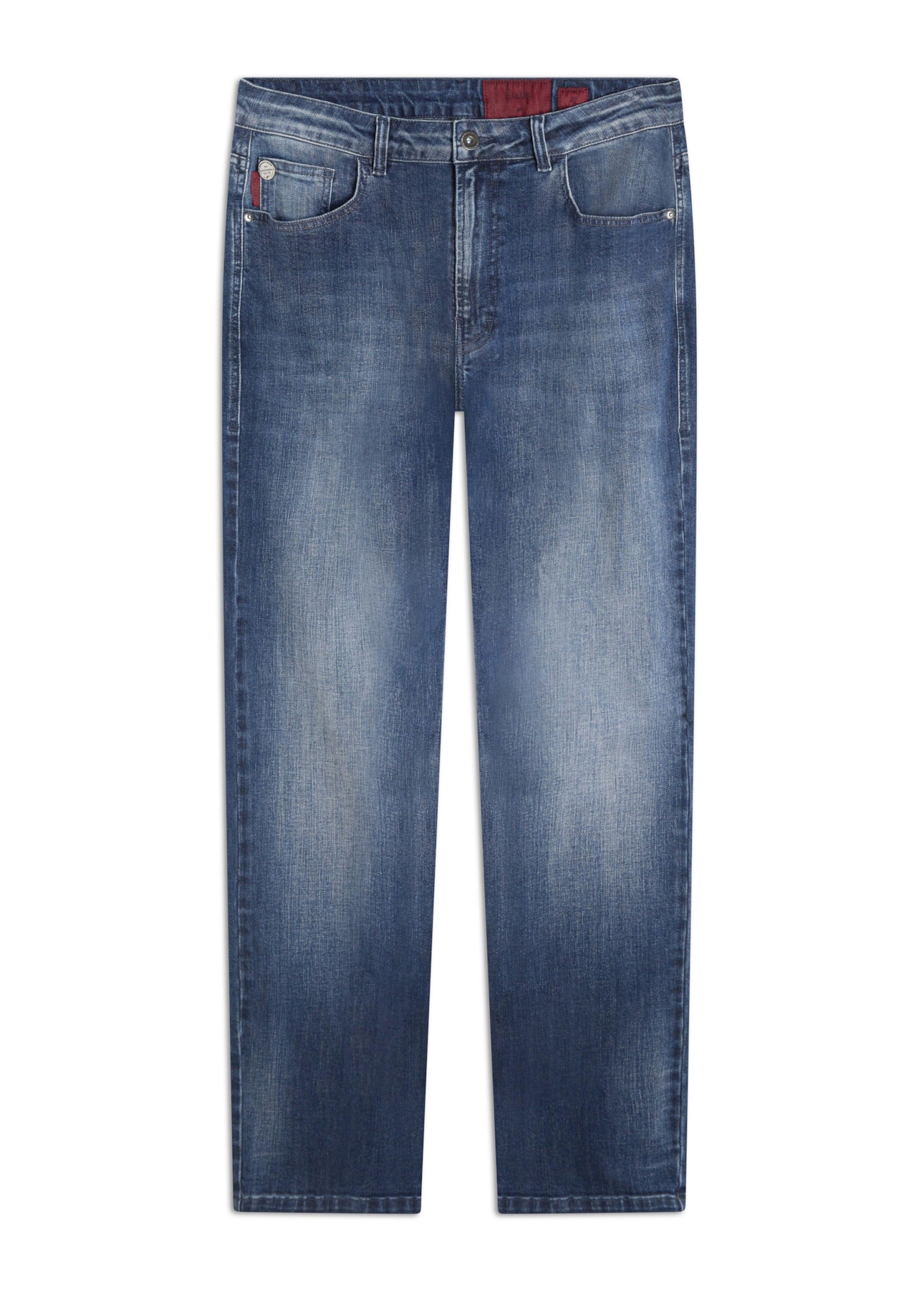 Calça Jeans High Comfort Slim Lav. Médio C/ Matiz