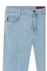 Calça Jeans High Comfort Stretch (Classic) 5 Pockets Lav. Claro Total