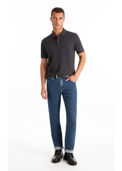 Calça Jeans High Comfort Stretch (Classic) 5 Pockets Lav.Medio Total