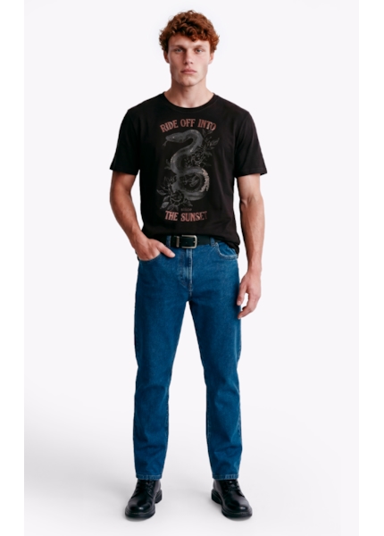 Calça Jeans High Comfort Stretch (Classic) 5 Pockets Lav.Medio Total
