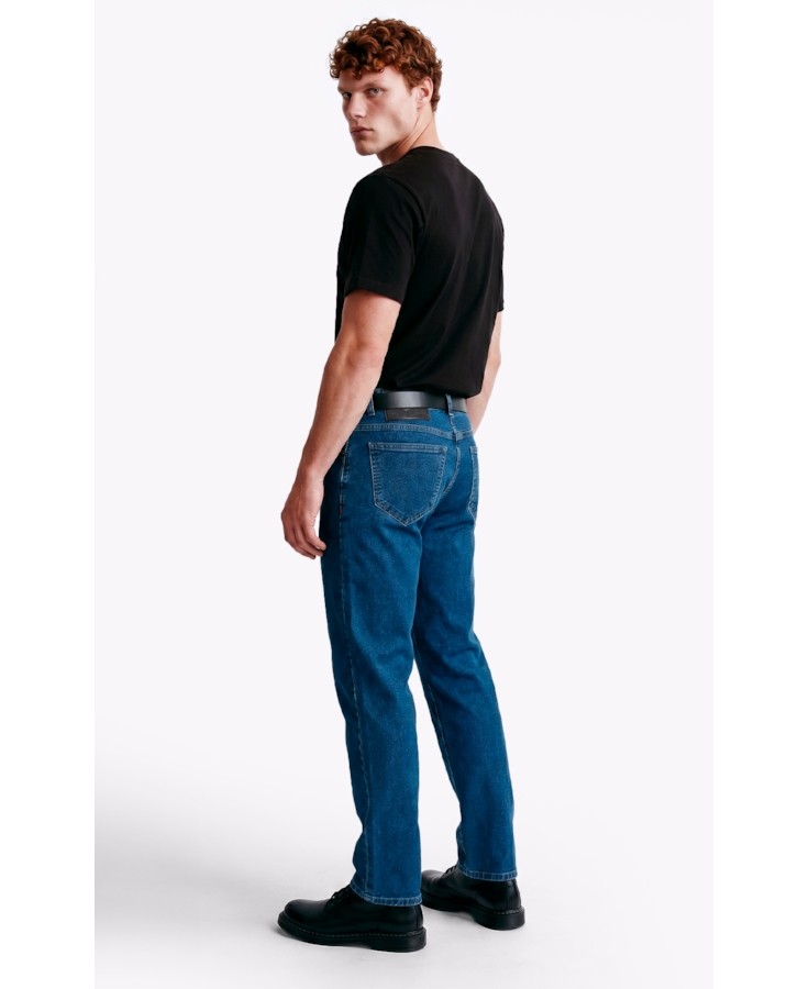 Calça Jeans High Comfort Stretch (Classic) 5 Pockets Lav.Medio Total