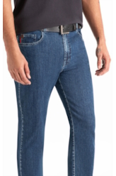Calça Jeans High Comfort Stretch (Classic) 5 Pockets Lav.Medio Total