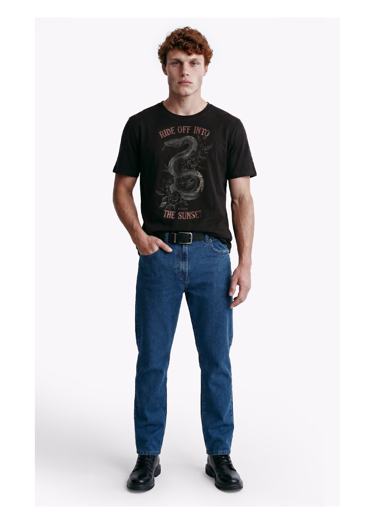 Calça Jeans High Comfort Stretch (Classic) 5 Pockets Lav.Medio Total