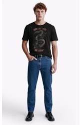 Calça Jeans High Comfort Stretch (Classic) 5 Pockets Lav.Medio Total
