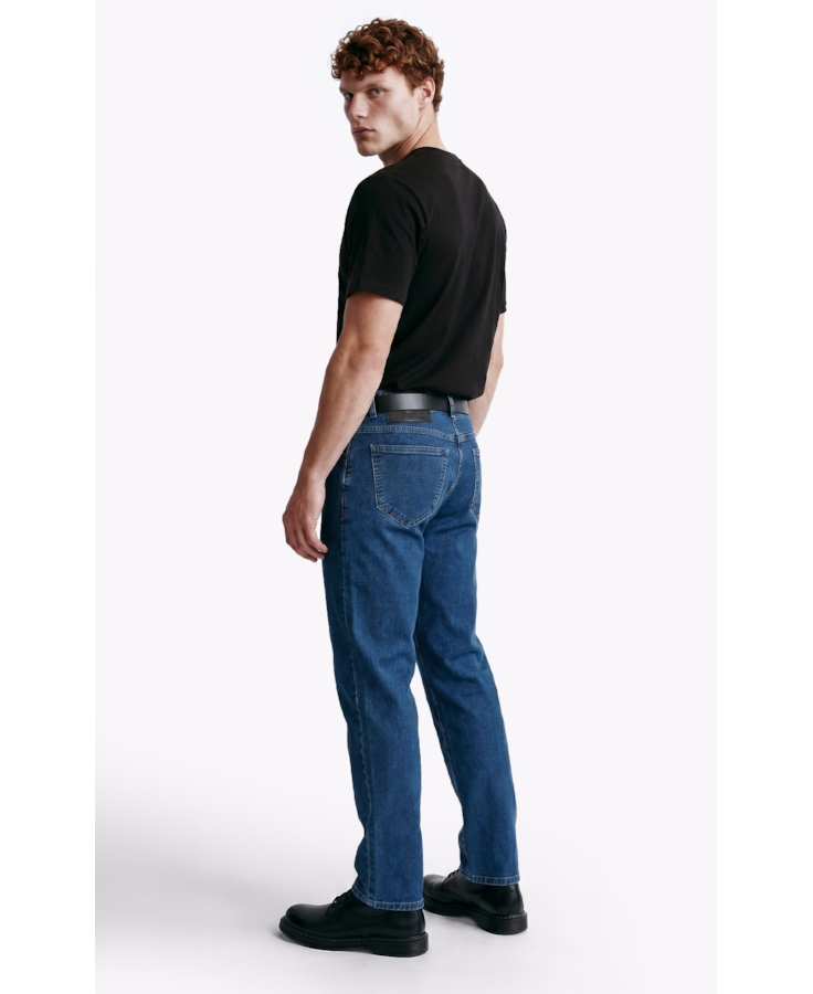 Calça Jeans High Comfort Stretch (Classic) 5 Pockets Lav.Medio Total