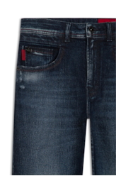 Calça Jeans High Comfort Stretch Dark Slouch 1719-Lav.Escuro C/ Puidos