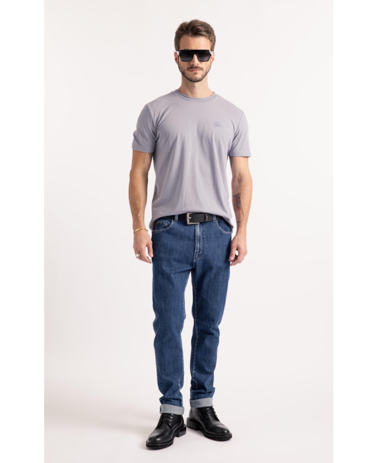 Calça Jeans High Comfort Stretch (Skinny) 5 Pockets Lav.Medio Total