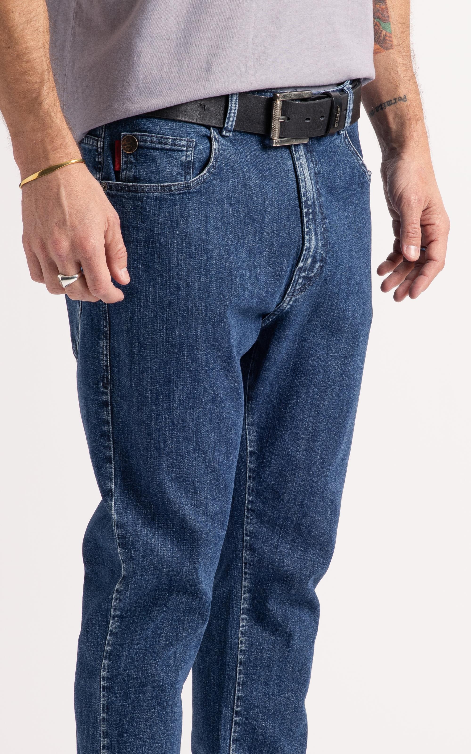 Calça Jeans High Comfort Stretch (Skinny) 5 Pockets Lav.Medio Total