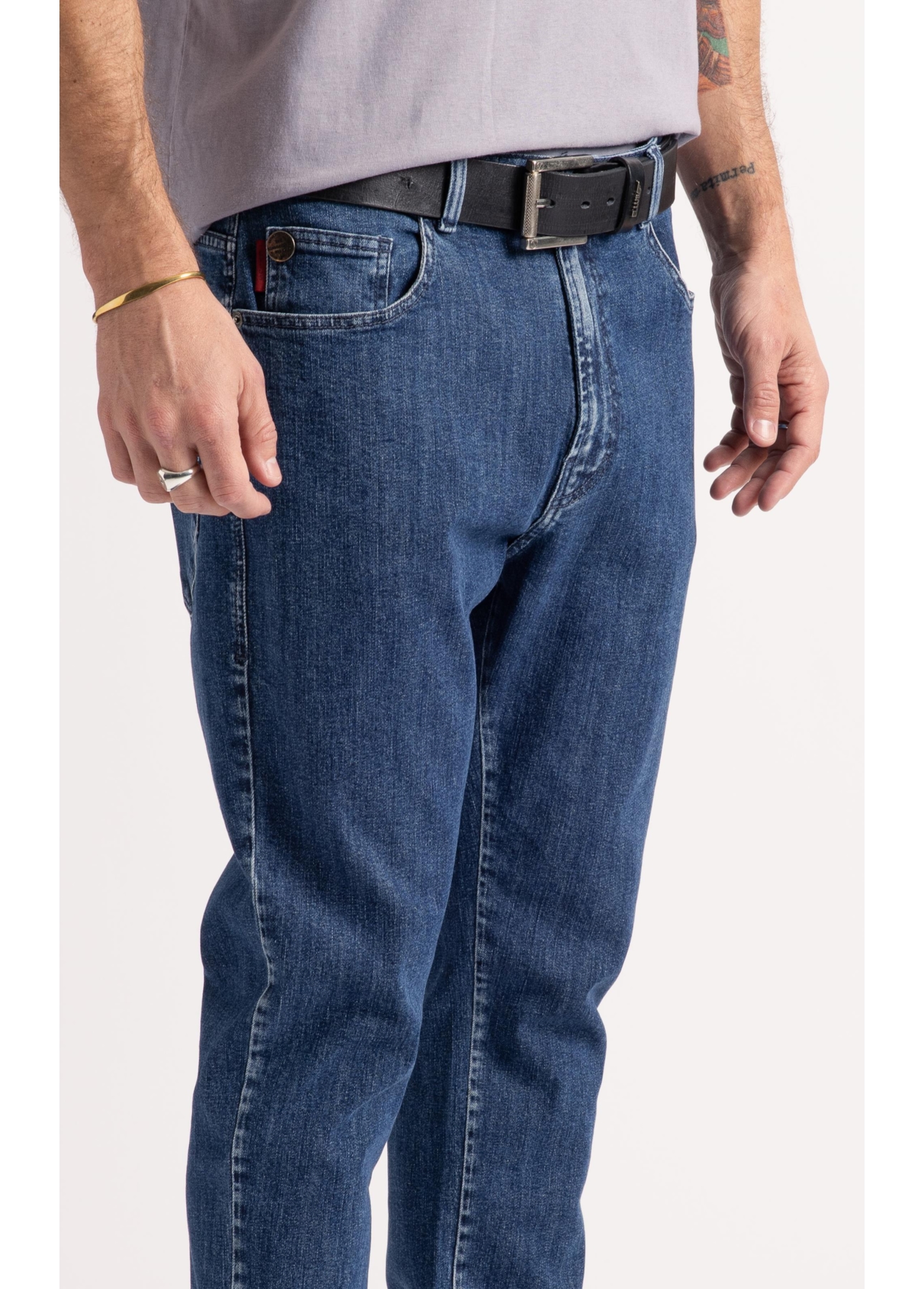 Calça Jeans High Comfort Stretch (Skinny) 5 Pockets Lav.Medio Total