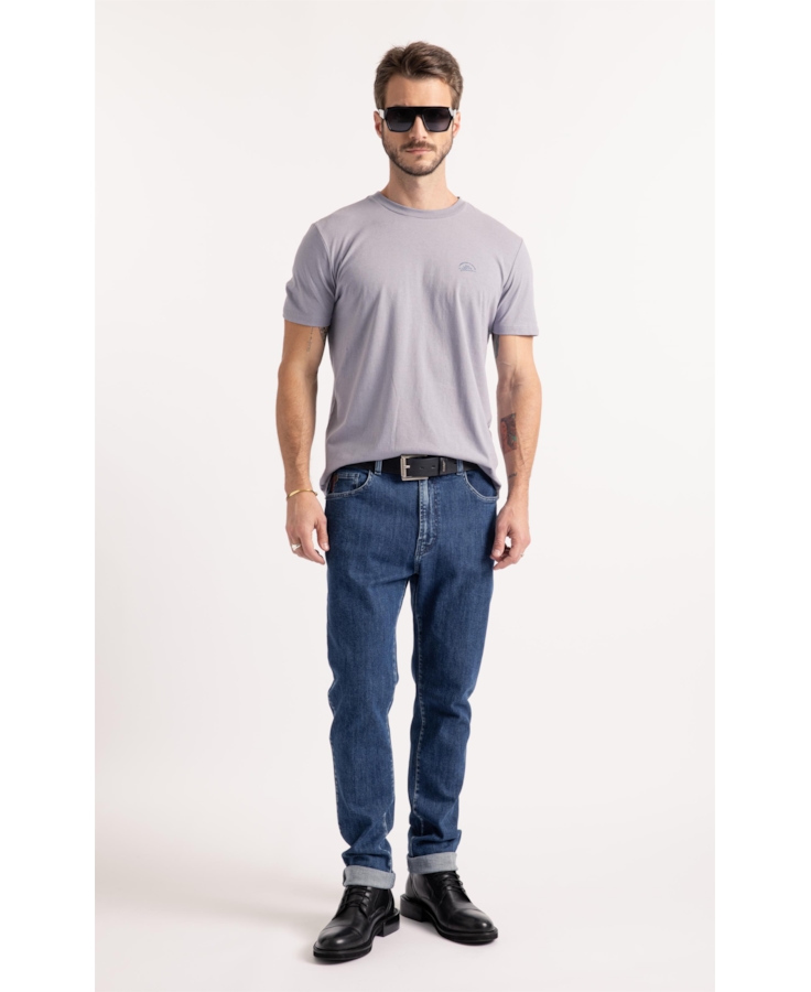 Calça Jeans High Comfort Stretch (Skinny) 5 Pockets Lav.Medio Total