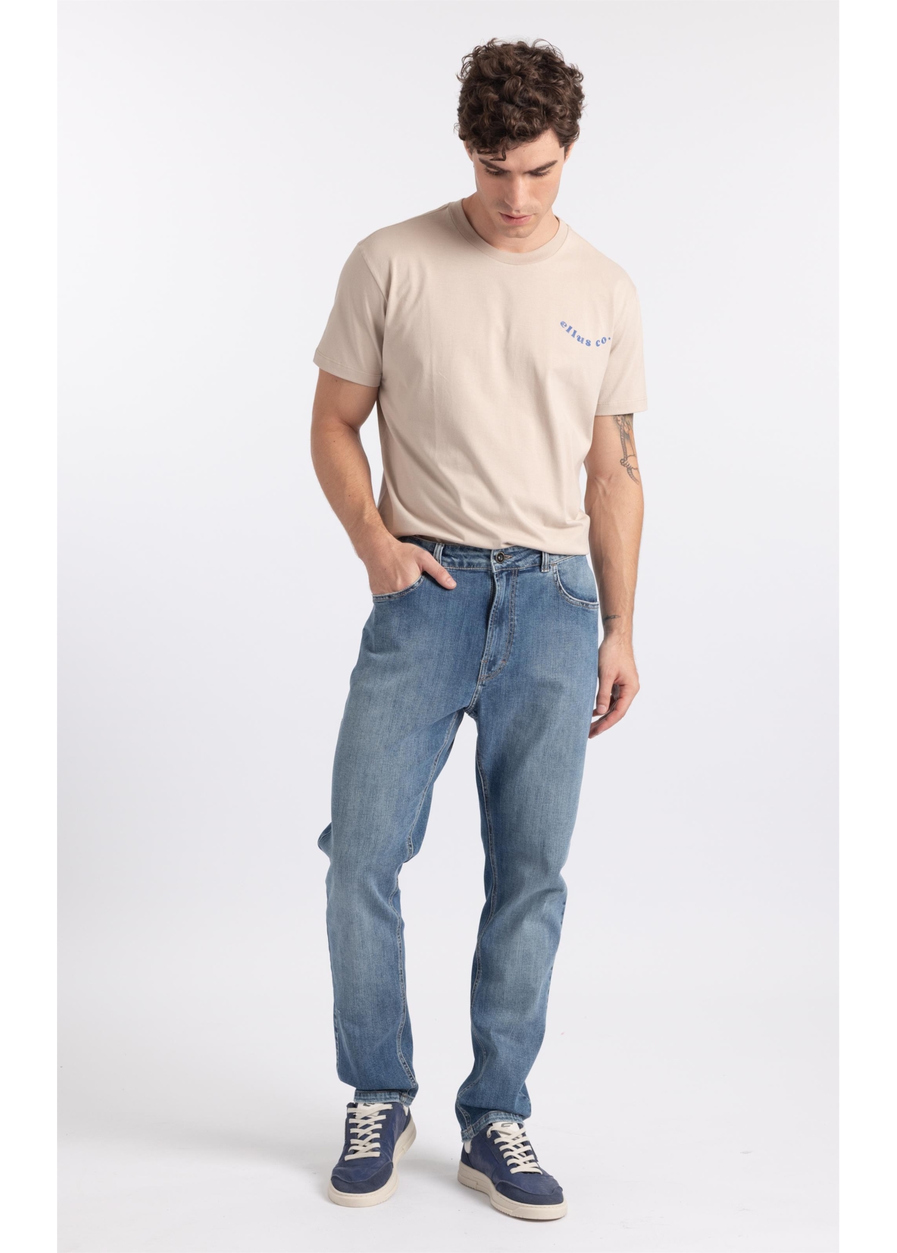 Calça Jeans High Comfort Stretch Skinny Lav. Médio C/Used