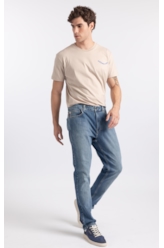 Calça Jeans High Comfort Stretch Skinny Lav. Médio C/Used