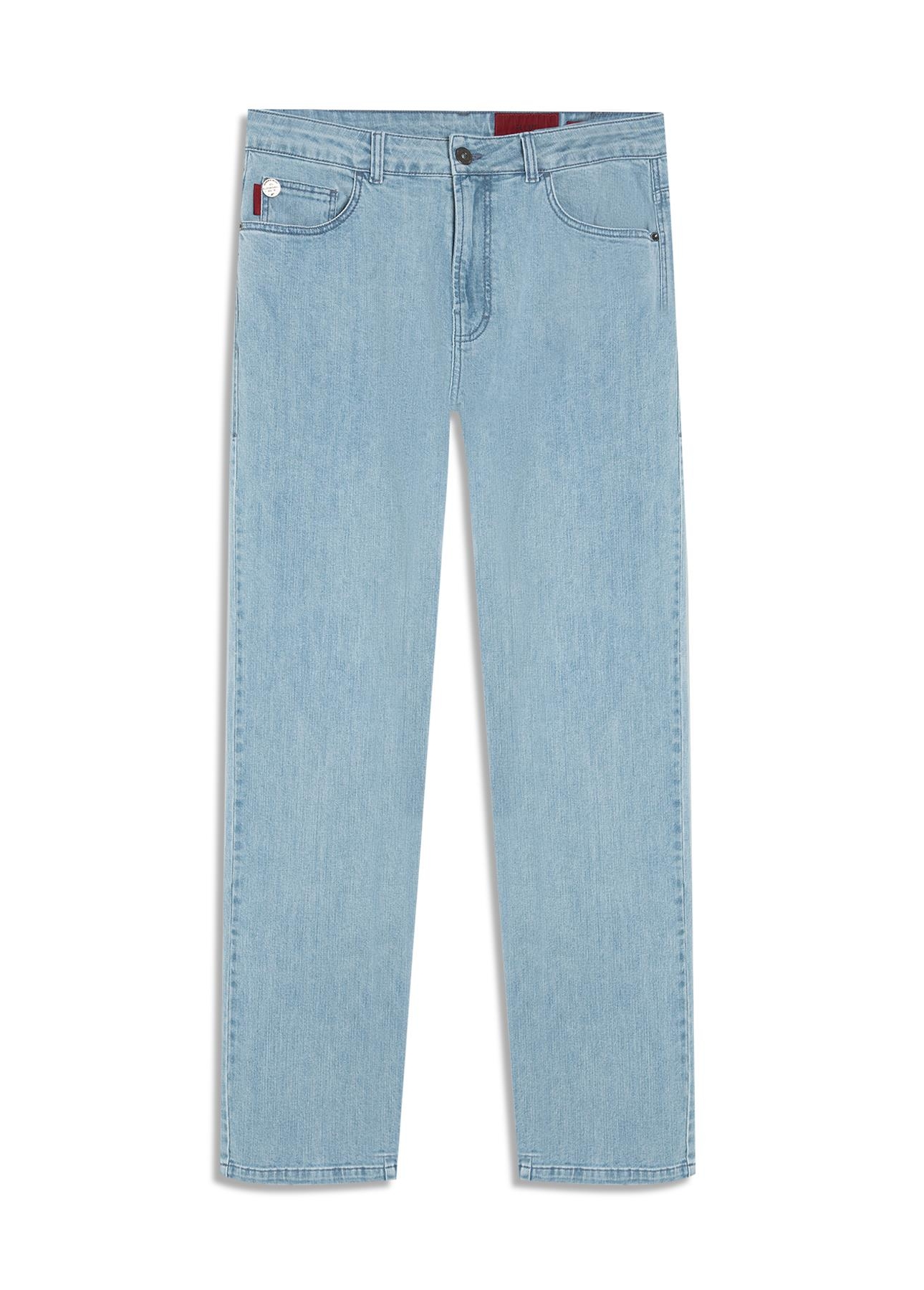 Calça Jeans High Comfort Stretch (Slim) 5 Pockets Lav. Claro