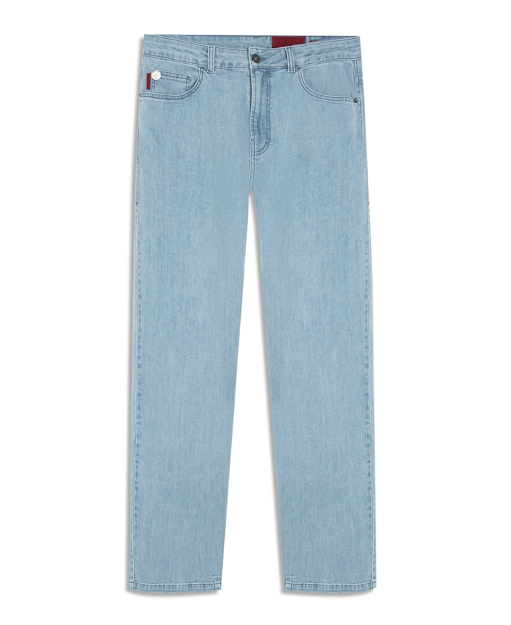 Calça Jeans High Comfort Stretch (Slim) 5 Pockets Lav. Claro