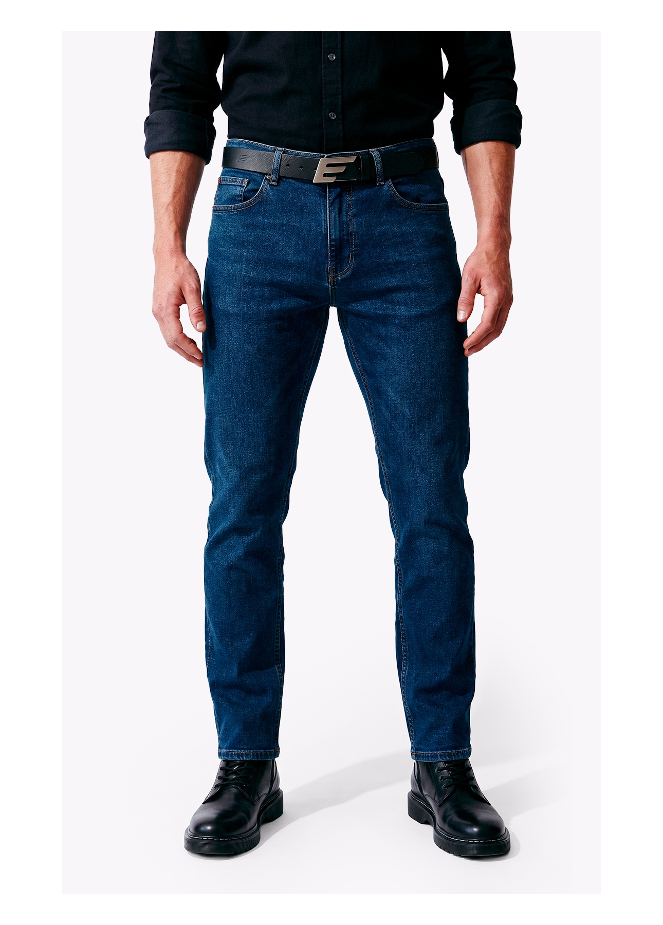 Calça Jeans High Comfort Stretch (Slim) 5 Pockets Lav.Medio
