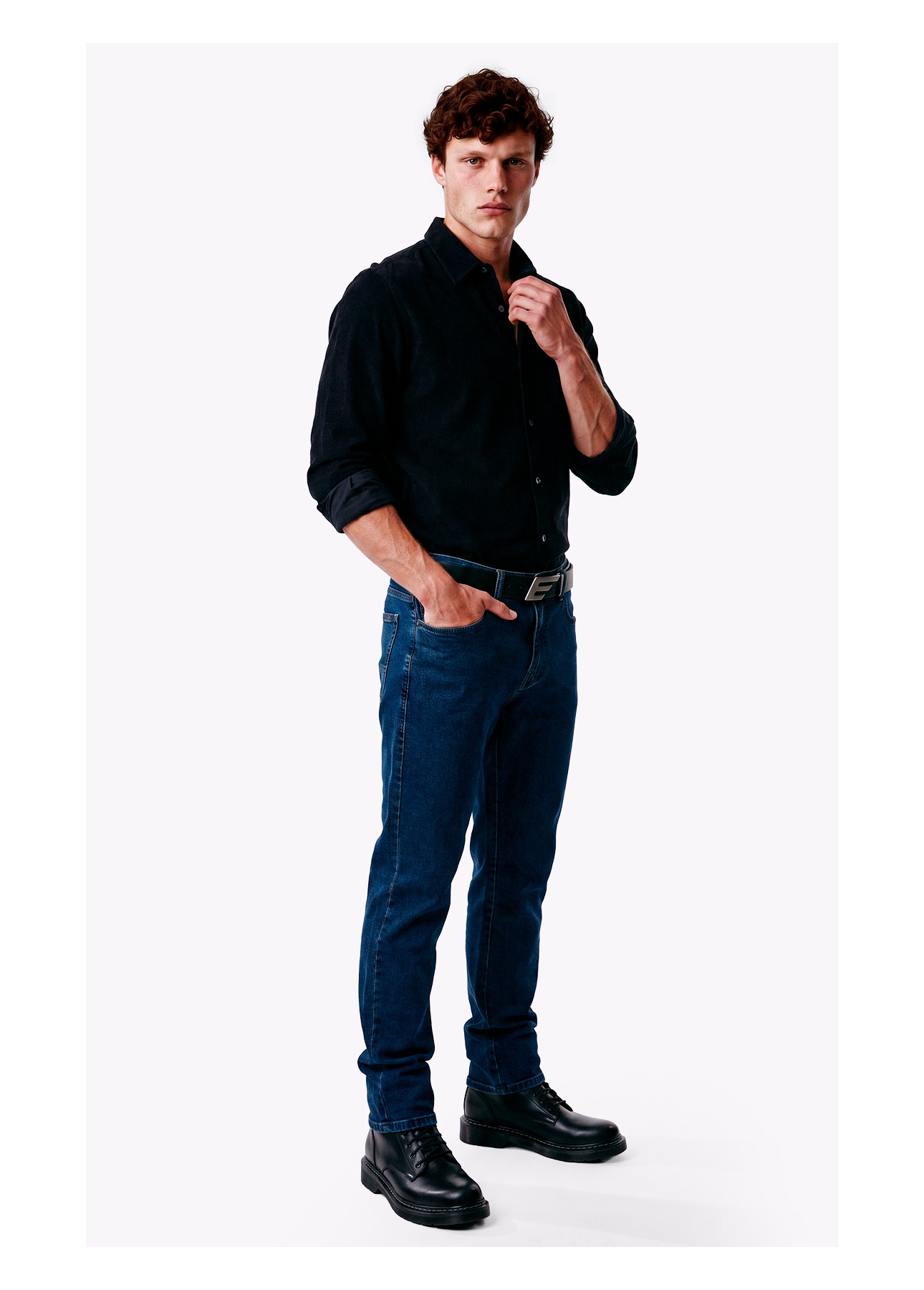 Calça Jeans High Comfort Stretch (Slim) 5 Pockets Lav.Medio