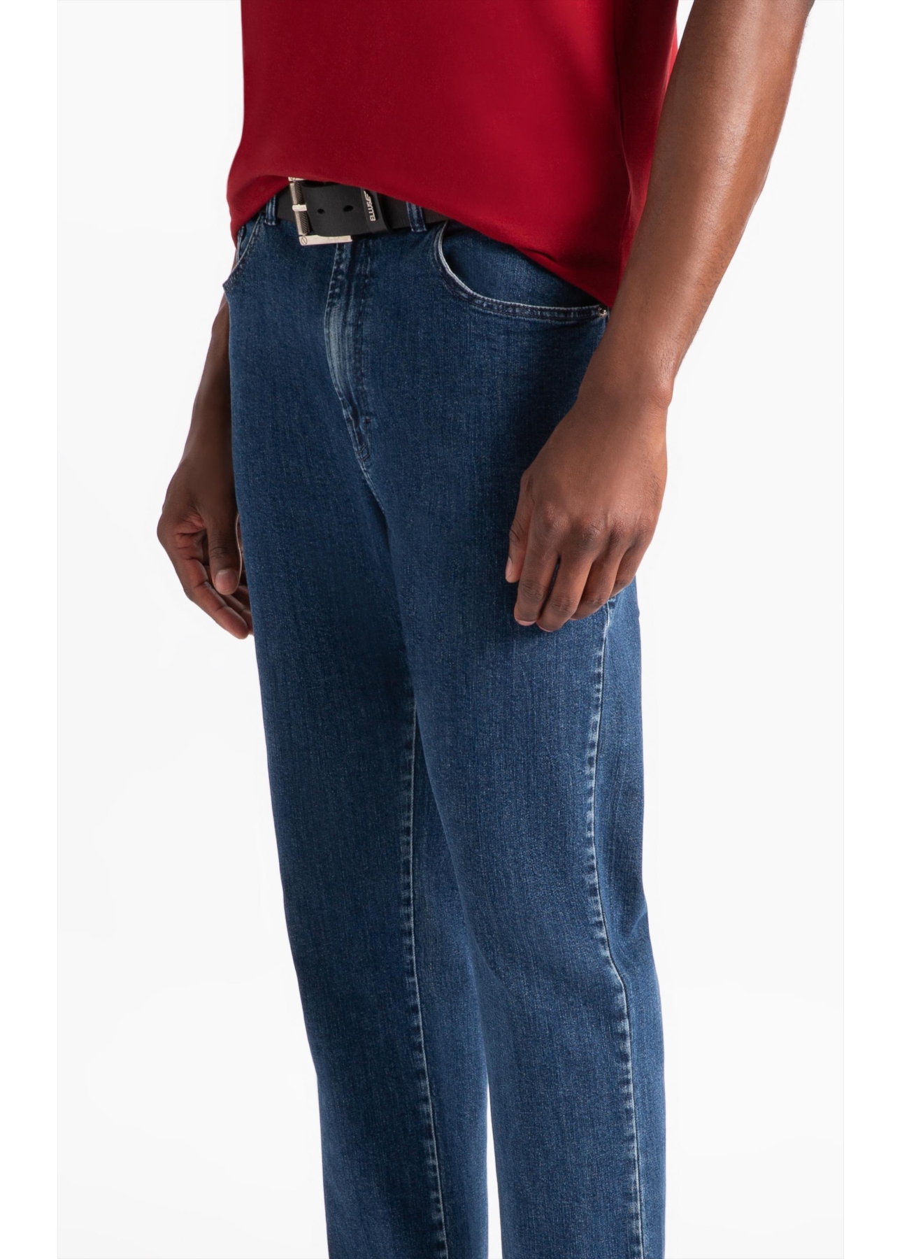 Calça Jeans High Comfort Stretch (Slim) 5 Pockets Lav.Medio Total