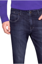 Calça Jeans High Comfort Stretch Troy Slim  1282 Lav.Escuro C/ 3d