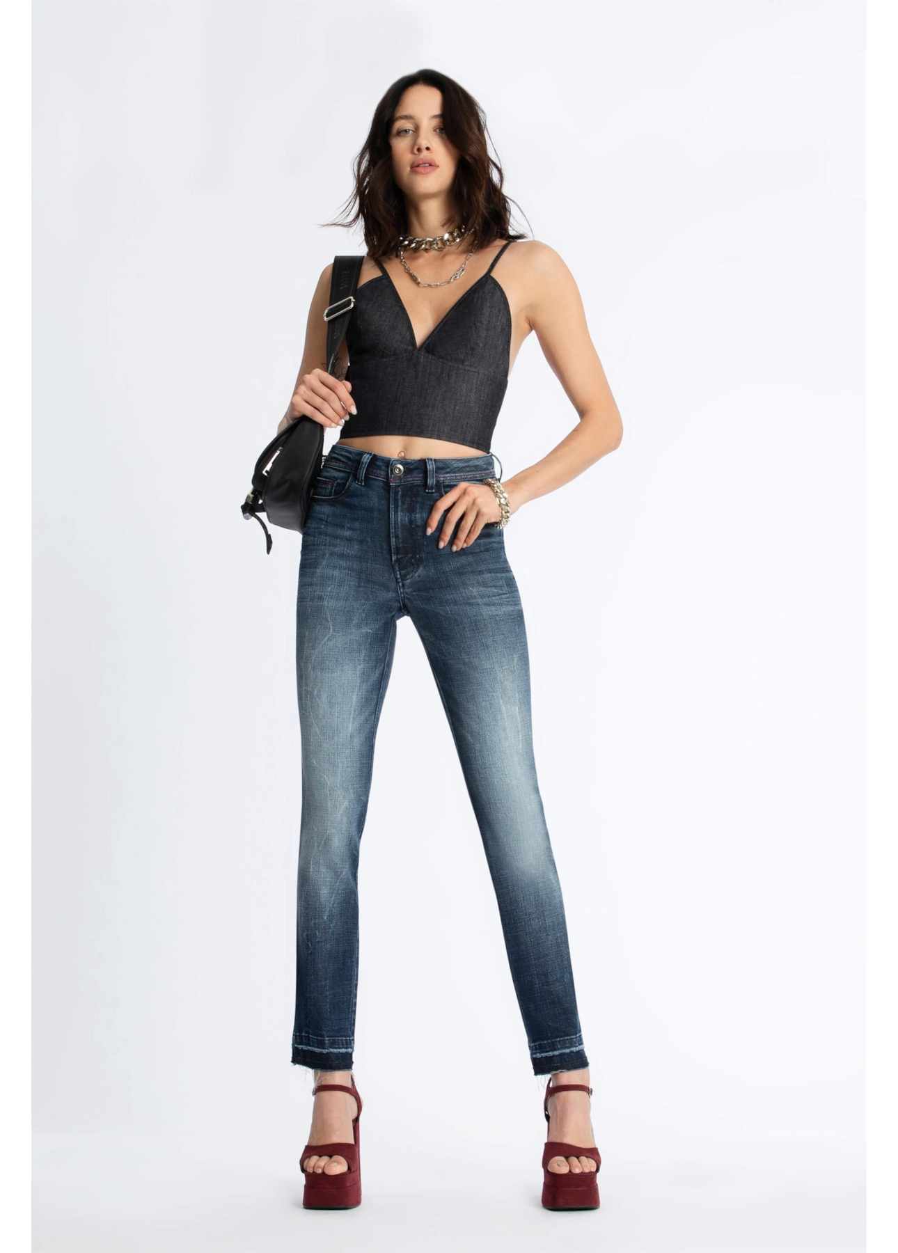 Calça Jeans Indigo Skinny Lav.Escuro C/Sky+3d