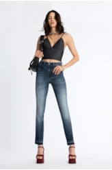 Calça Jeans Indigo Skinny Lav.Escuro C/Sky+3d