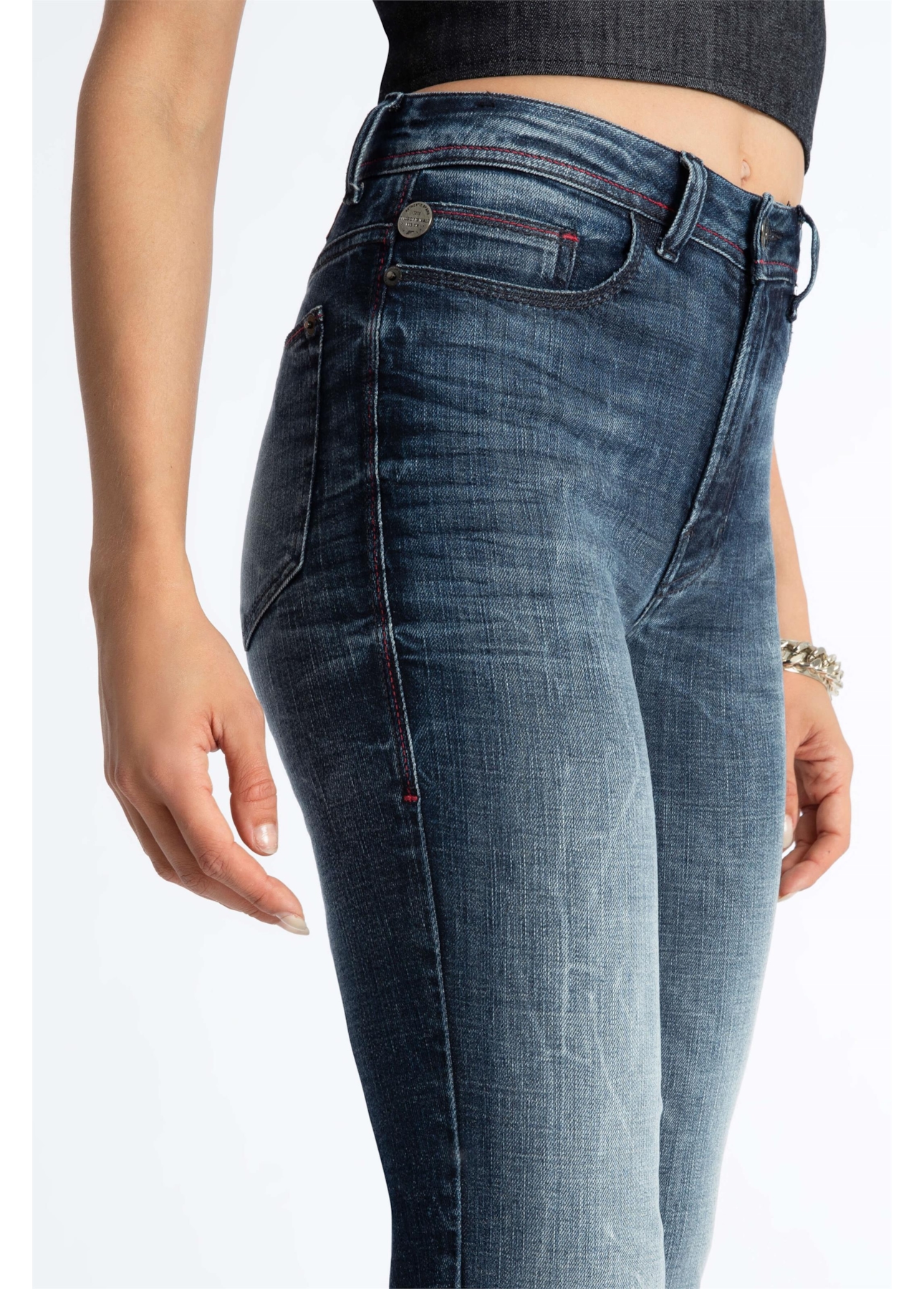 Calça Jeans Indigo Skinny Lav.Escuro C/Sky+3d
