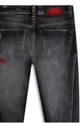 Calça Jeans Intense Black Ellus Lav.Black C/Puidos+patch