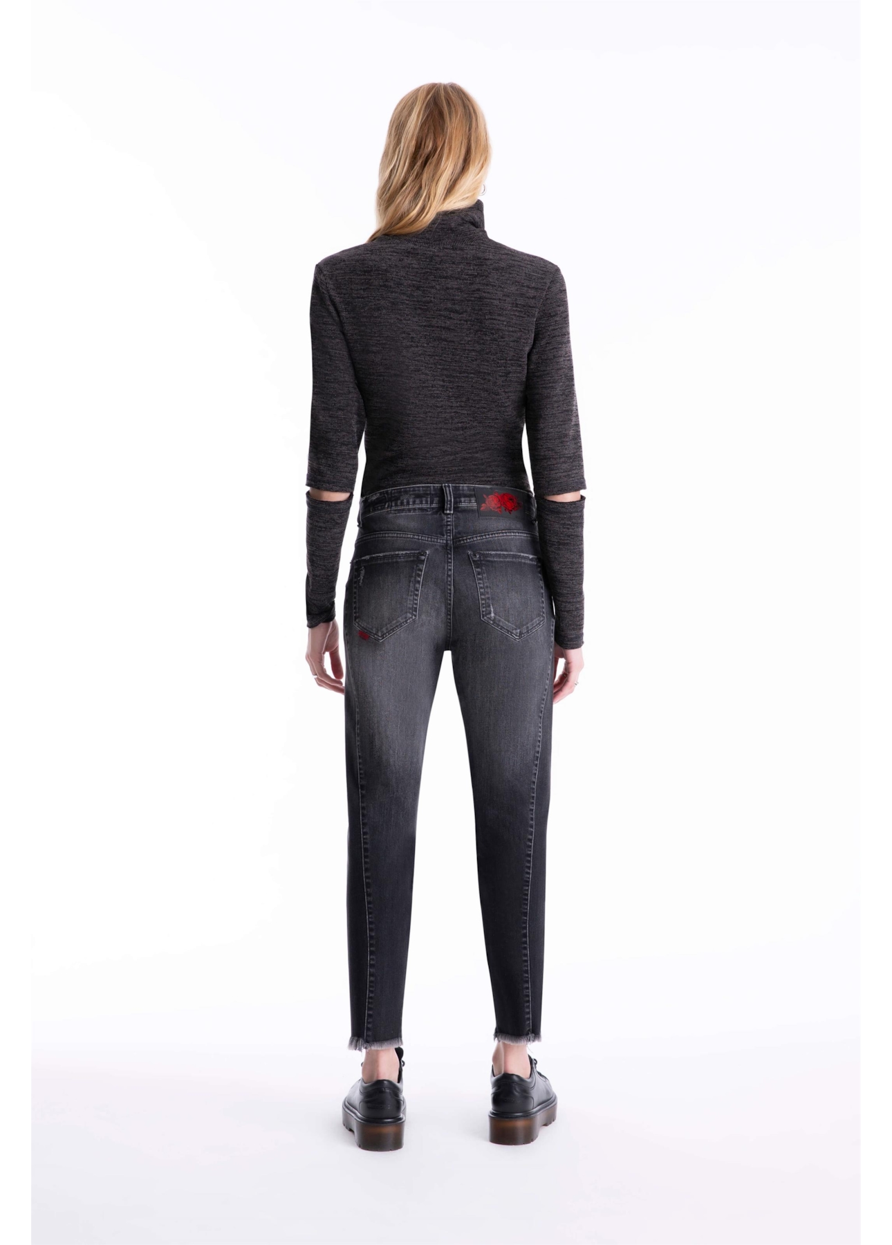Calça Jeans Intense Black Ellus Lav.Black C/Puidos+patch
