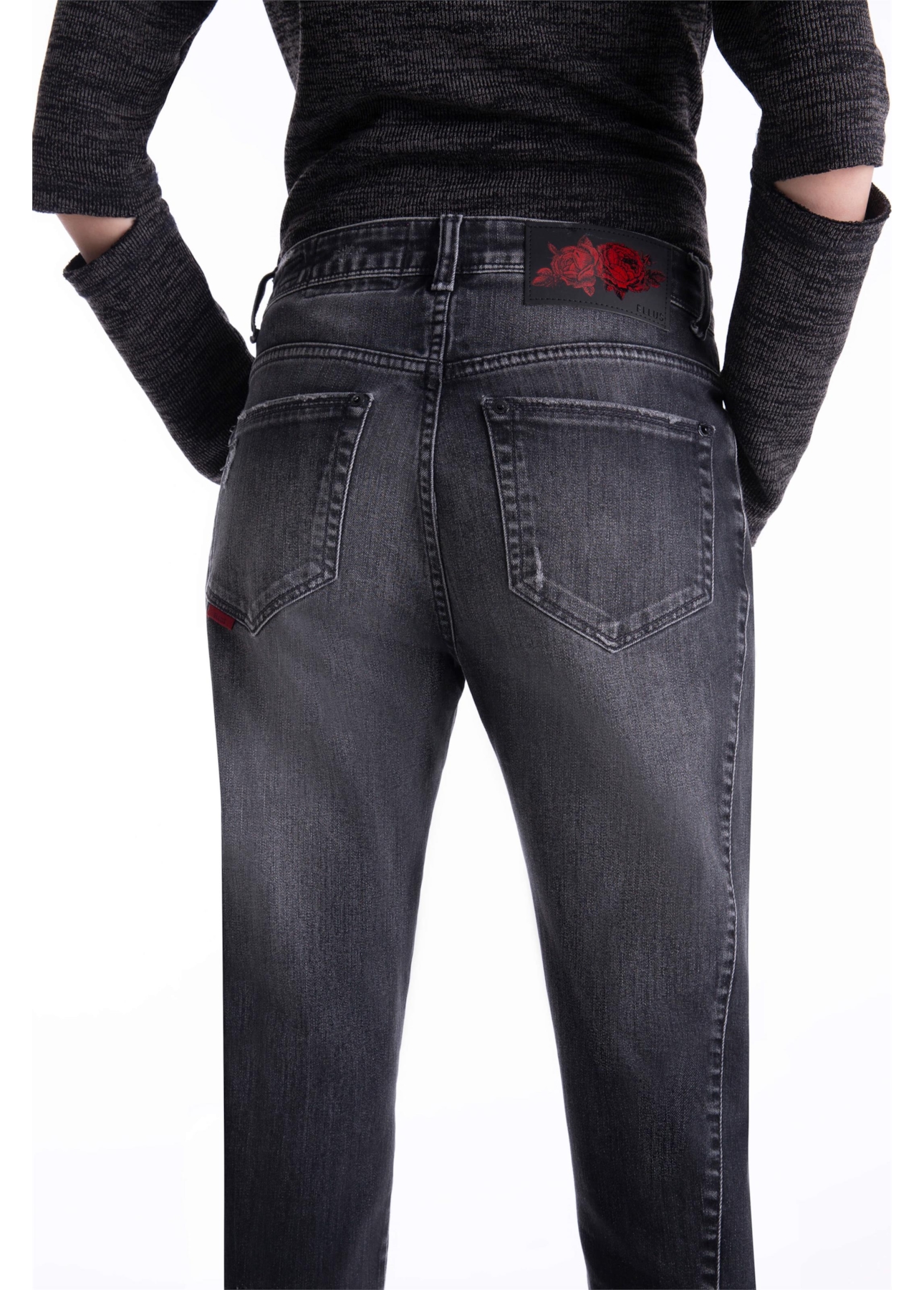 Calça Jeans Intense Black Ellus Lav.Black C/Puidos+patch