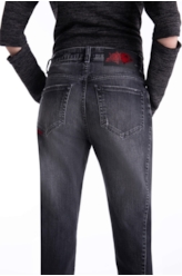 Calça Jeans Intense Black Ellus Lav.Black C/Puidos+patch