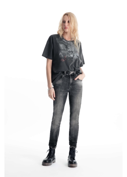 Calça Jeans Intense Black Gisele Slim 1949- Lav.Black C/ Sky