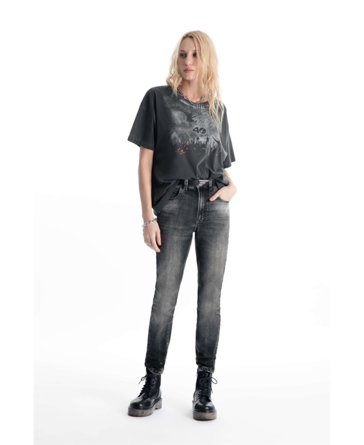 Calça Jeans Intense Black Gisele Slim 1949- Lav.Black C/ Sky