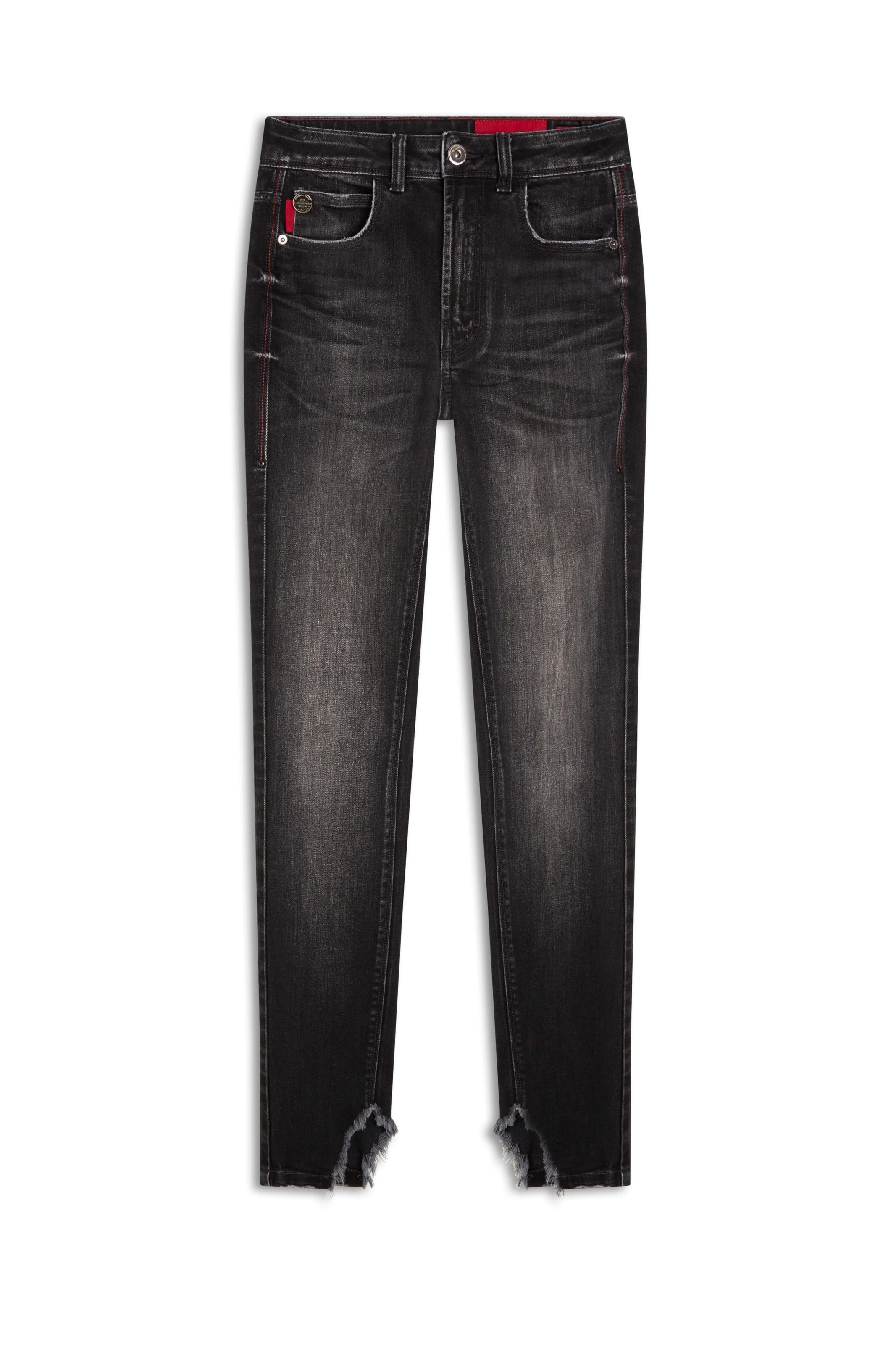 ENTHRAL ブラックメタル　BLACKL Calça Jeans Intense Black h Gisele Et Metal 1790-Lav.Black C/ Tie Dye