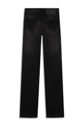 Calça Jeans Intense Black (Low Rise Boot Cut) Filigr Lav.Escuro C/ Rede e Jato