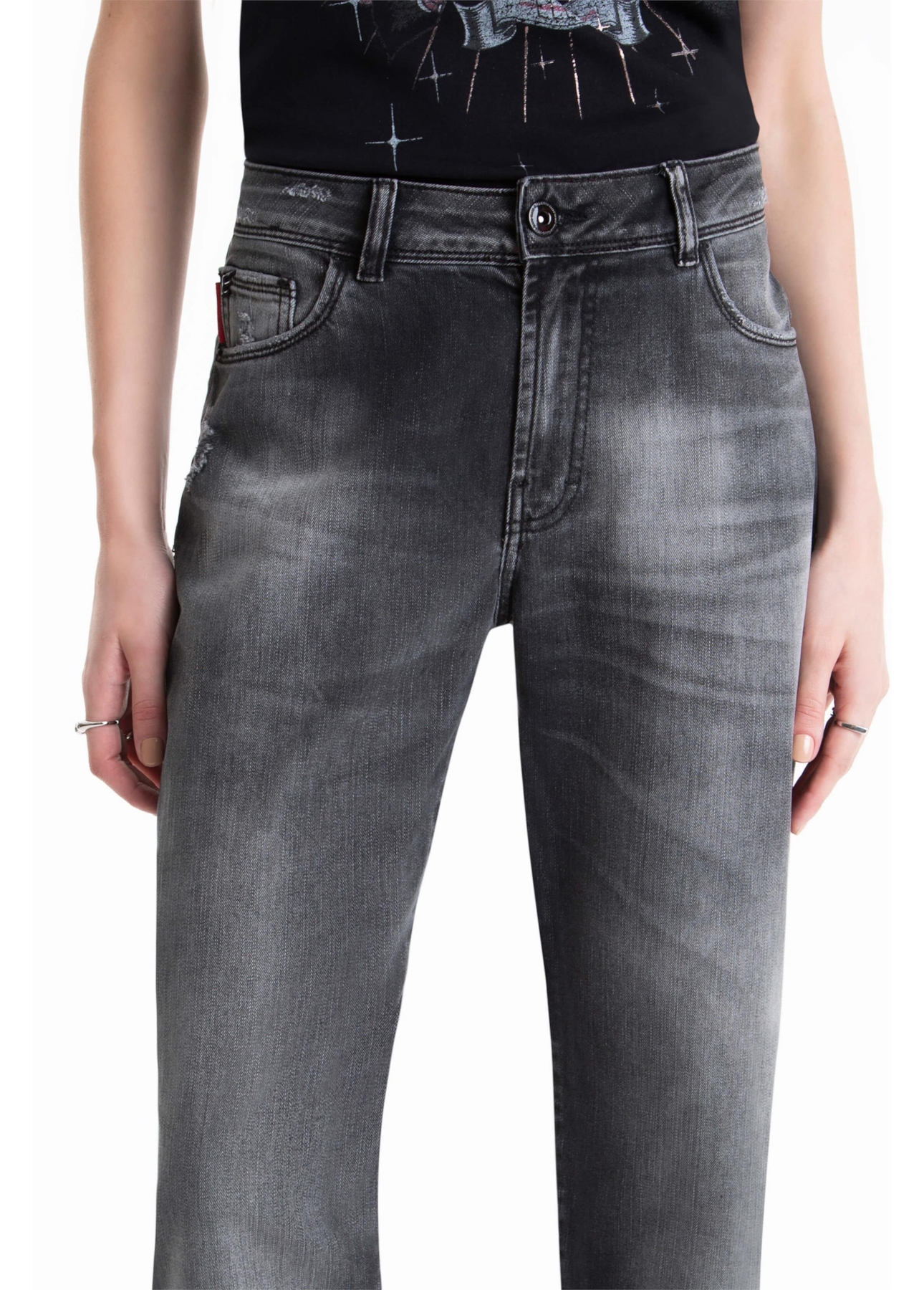 Calça Jeans Intense Black Mom Black